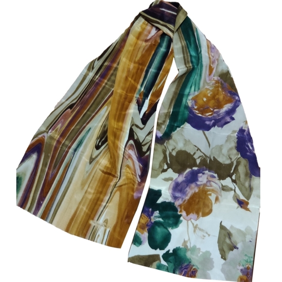 Gorgeous Cynthia Rowley Long Silk Scarf - Picture 2 of 13